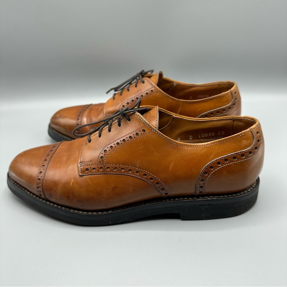 Allen Edmonds Benton Cap Toe Oxford Bourbon Style Leather Shoes 3448 Brown